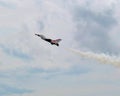 Air Force Thunderbirds Air Show - Single Plane Royalty Free Stock Photo