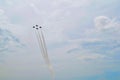 Air Force Thunderbirds Formation - 4 Planes Royalty Free Stock Photo