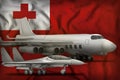 Tonga air forces concept on the state flag background. 3d Illustration Royalty Free Stock Photo