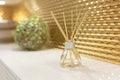 Air fragrance, essential oils and sticks. Room decor element Royalty Free Stock Photo