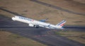 Air France Airbus 350 departing from Boston's Logan International Airport