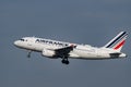 Air France Airbus A319-115 jet leaving from Zurich in Switzerland Royalty Free Stock Photo