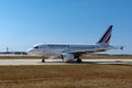 Air France Airbus A318-111 on the Paris CDG taxiway Royalty Free Stock Photo