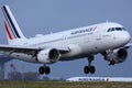 Air France aproaching to airport CDG Royalty Free Stock Photo