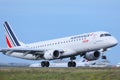 Air France HOP landing on Paris CDG Royalty Free Stock Photo