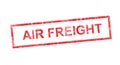 Air freight in red rectangular stamp