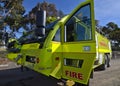 Air fuel, airport fire truck on location at Tullamarine airport Melbourne. Royalty Free Stock Photo