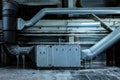 air handling unit, industrial ventilation, air conditioner, commercial, insulation, pipeline Royalty Free Stock Photo