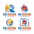 Air heating logo , plumbing vector logo