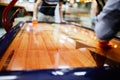 Air hockey is fun even for adults Royalty Free Stock Photo