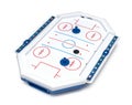 Air Hockey game board and pieces Royalty Free Stock Photo