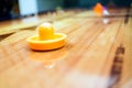 Air hockey is fun even for adults Royalty Free Stock Photo