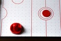 Air hockey table close up Royalty Free Stock Photo
