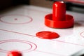Air hockey table close up Royalty Free Stock Photo