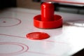 Air hockey table close up Royalty Free Stock Photo