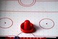 Air hockey table close up Royalty Free Stock Photo
