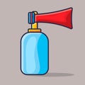 Air horn  isolated cartoon vector illustration in flat style Royalty Free Stock Photo