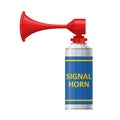 Air horn for rescue sos or sports signals isolated on white background. Signal horn, sound signal klaxon. Vector Royalty Free Stock Photo