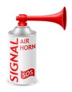 Air horn for rescue sos or sports signals vector illustration Royalty Free Stock Photo