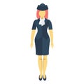 Air Hostess Color Vector Illustration icons which can easily modified or edited