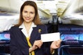 Air hostess (stewardess) Royalty Free Stock Photo