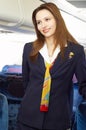 Air hostess (stewardess) Royalty Free Stock Photo