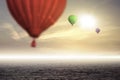 Air hot ballons in the sky Royalty Free Stock Photo