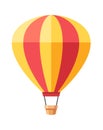 Air hot balloon raising upward Royalty Free Stock Photo