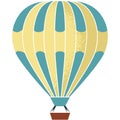 Air hot balloon vector isolated icon illustration