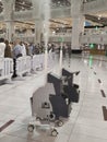 Air humidifier equipment at the Masjidil Haram Mosque