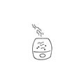 Air humidifier icon. Humidity control sign. Hand drawn linear vector illustration