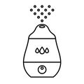 Air humidifier line icon. Humidity control indoor house electric device symbol.