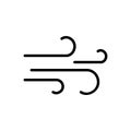 Black line icon for Air, wind and atmosphere Royalty Free Stock Photo