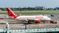 Air India Airbus is getting ready before takeoff Royalty Free Stock Photo