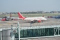 Air India Airbus is getting ready before takeoff Royalty Free Stock Photo