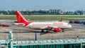 Air India Airbus is getting ready before takeoff Royalty Free Stock Photo