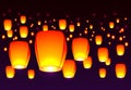 Air lanterns in the sky Royalty Free Stock Photo