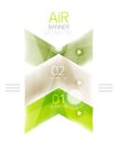 Air light glossy design of arrows. Web info box or ui menu element Royalty Free Stock Photo