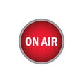 ON Air live streaming radio and television icon vector. Broadcast studio light. Royalty Free Stock Photo