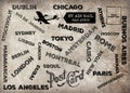 Air Mail Around the World Royalty Free Stock Photo