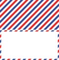 Air mail background and frame of the envelope of a letter Royalty Free Stock Photo