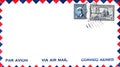 Air Mail Envelope Canada 1949 with Stamps