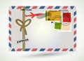 Air Mail envelope copyspace letter Royalty Free Stock Photo