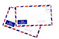 Air mail envelope isolated Royalty Free Stock Photo