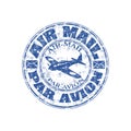 Air mail grunge rubber stamp Royalty Free Stock Photo