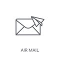 Air mail linear icon. Modern outline Air mail logo concept on wh