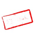 Air-mail red rubber stamp isolated on white. Royalty Free Stock Photo