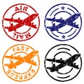 Air mail stamp Royalty Free Stock Photo