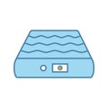 Air mattress color icon
