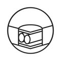 Air mattress system black line icon. Effective support surface. Used for the prevention of pressure ulcers. Pictogram for web page